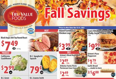 Tru Value Foods Flyer November 15 to 21