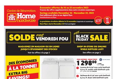 Home Hardware Building Centre (QC) Flyer November 16 to 22