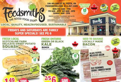 Foodsmiths Flyer November 16 to 23