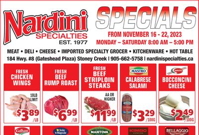 Nardini Specialties Flyer November 16 to 22