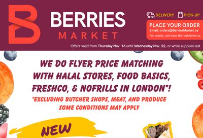 Berries Market Flyer November 16 to 22