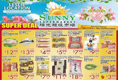 Sunny Supermarket (Leslie) Flyer November 17 to 23