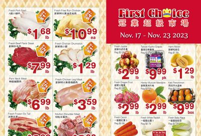 First Choice Supermarket Flyer November 17 to 23
