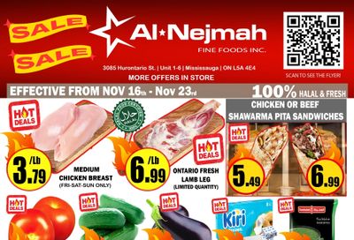 Alnejmah Fine Foods Inc. Flyer November 17 to 23