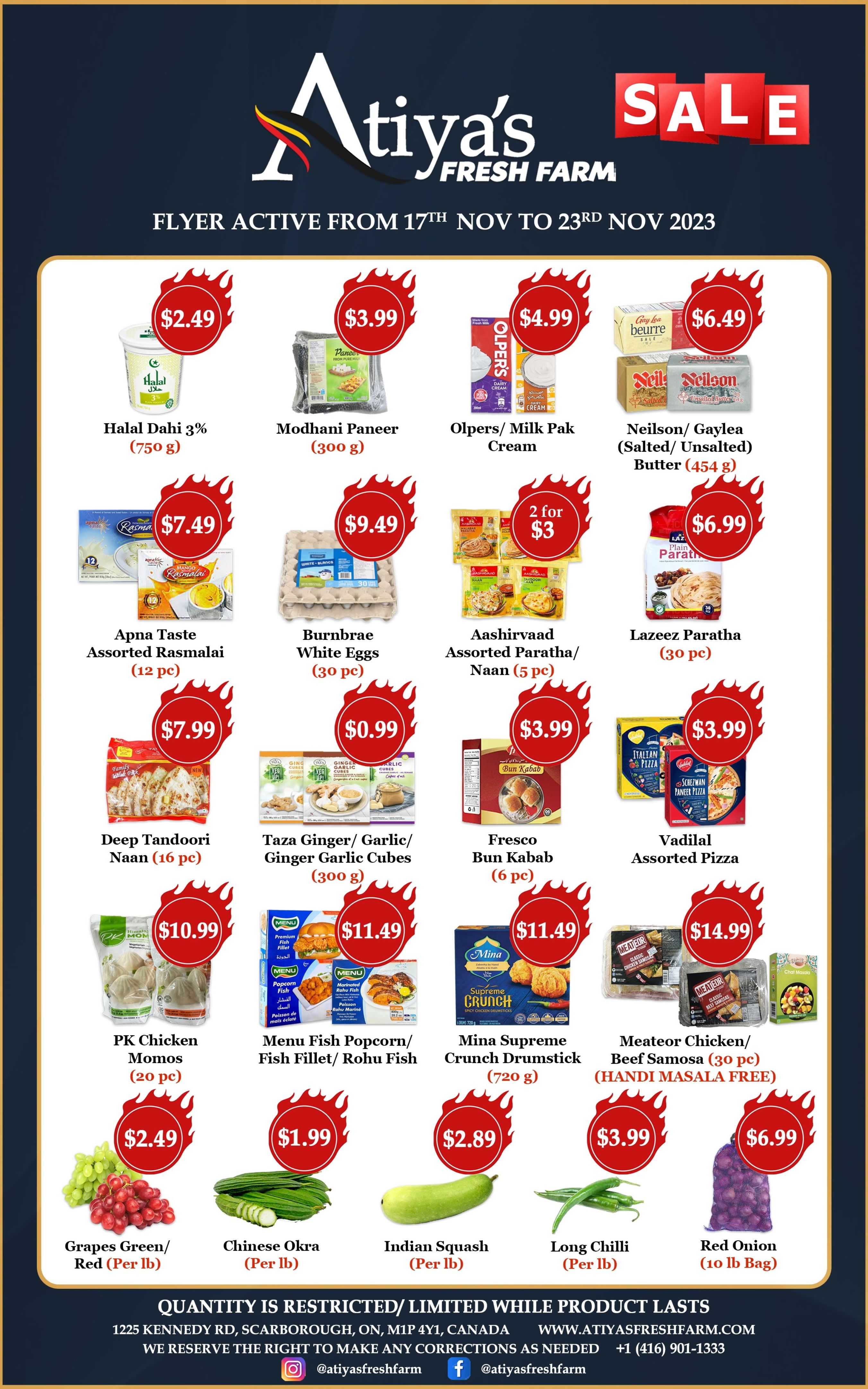 Atiya's Fresh Farm Flyer November 17 to 23