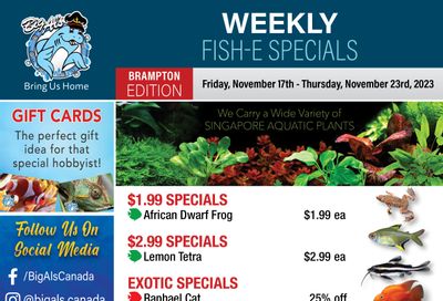 Big Al's (Brampton) Weekly Specials November 17 to 23