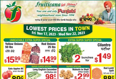Fruiticana (Kelowna) Flyer November 17 to 22
