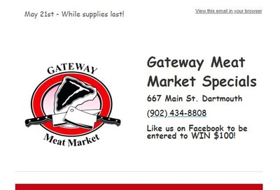Gateway Meat Market Flyer May 21 to 27