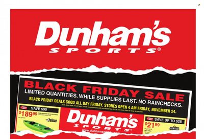 Dunham's Sports (IL) Weekly Ad Flyer Specials November 24 to November 30, 2023