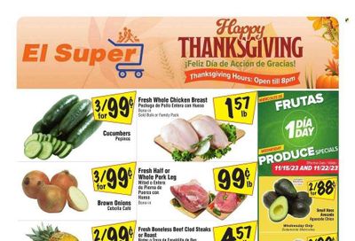 El Super (NM) Weekly Ad Flyer Specials November 15 to November 21, 2023