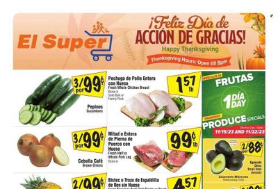 El Super (TX) Weekly Ad Flyer Specials November 15 to November 21, 2023