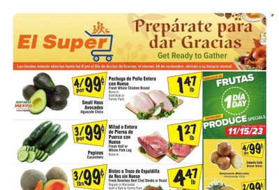 El Super (CA) Weekly Ad Flyer Specials November 15 to November 21, 2023