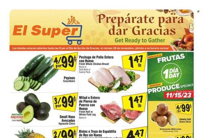 El Super (CA) Weekly Ad Flyer Specials November 15 to November 21, 2023