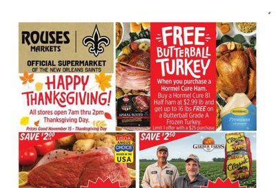 Rouses Markets (MS) Weekly Ad Flyer Specials November 15 to November 23, 2023