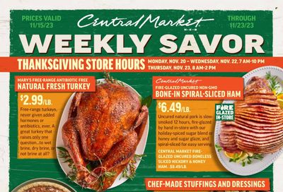 Central Market (TX) Weekly Ad Flyer Specials November 15 to November 23, 2023