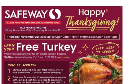 Safeway (VA) Weekly Ad Flyer Specials November 17 to November 23, 2023