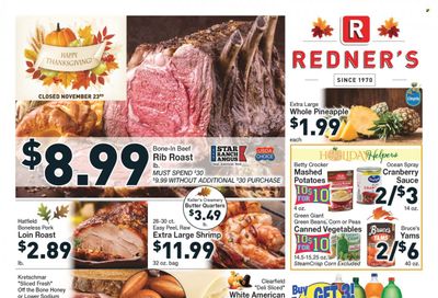 Redner's Markets (DE, MD, PA) Weekly Ad Flyer Specials November 16 to November 22, 2023