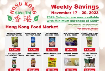 Hong Kong Food Market Flyer November 17 to 20