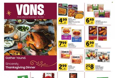 Vons (CA) Weekly Ad Flyer Specials November 1 to November 28, 2023