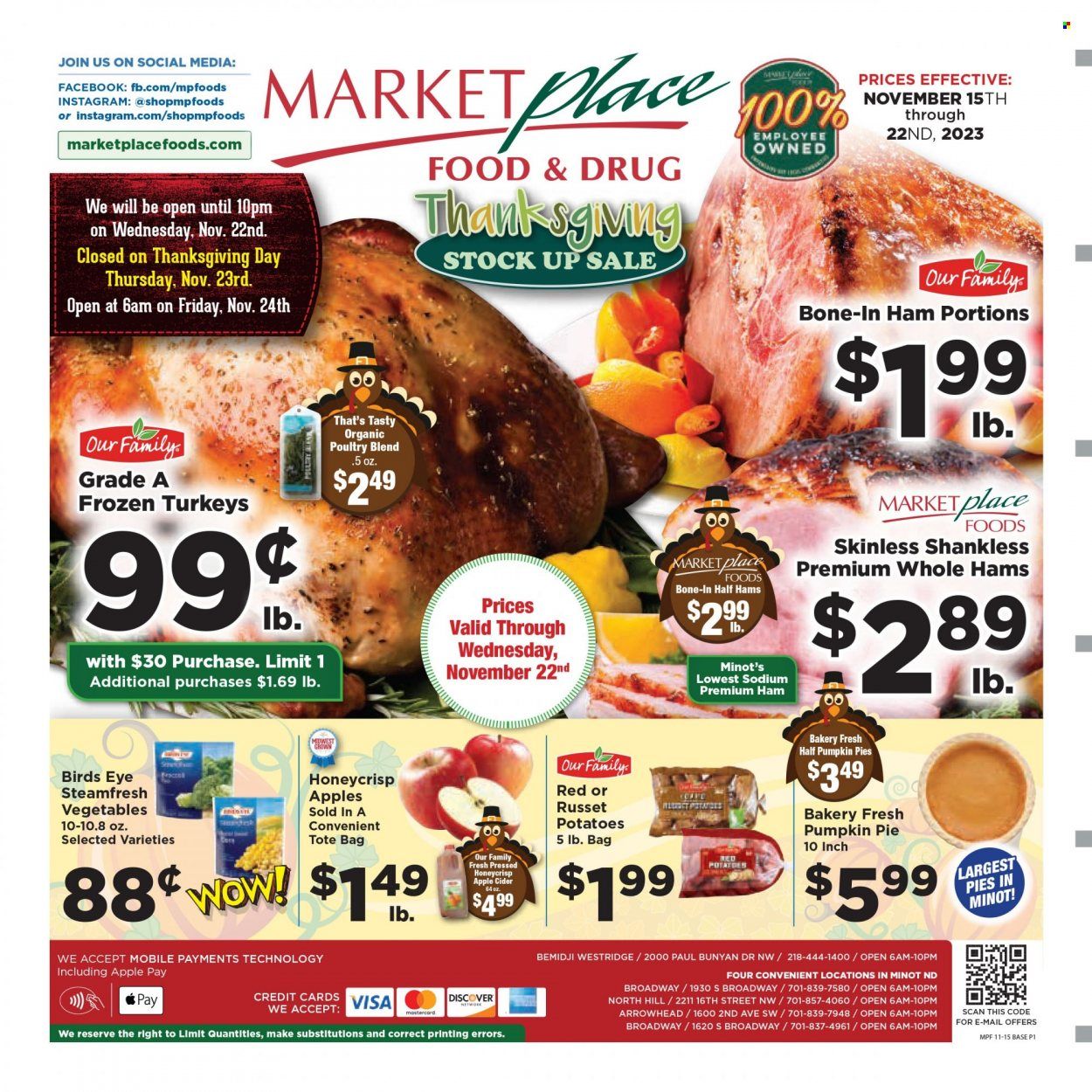 Marketplace Foods (ND) Weekly Ad Flyer Specials November 15 to November 22, 2023