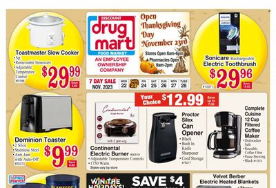 Discount Drug Mart (OH) Weekly Ad Flyer Specials November 22 to November 28, 2023
