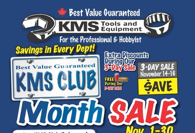 KMS Tools and Equipment Flyer November 1 to 30