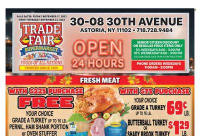 Trade Fair Supermarket (NY) Weekly Ad Flyer Specials November 17 to November 23, 2023