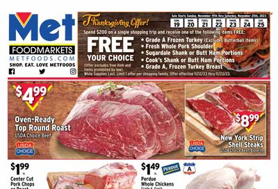 Met Foodmarkets Weekly Ad Flyer Specials November 19 to November 25, 2023