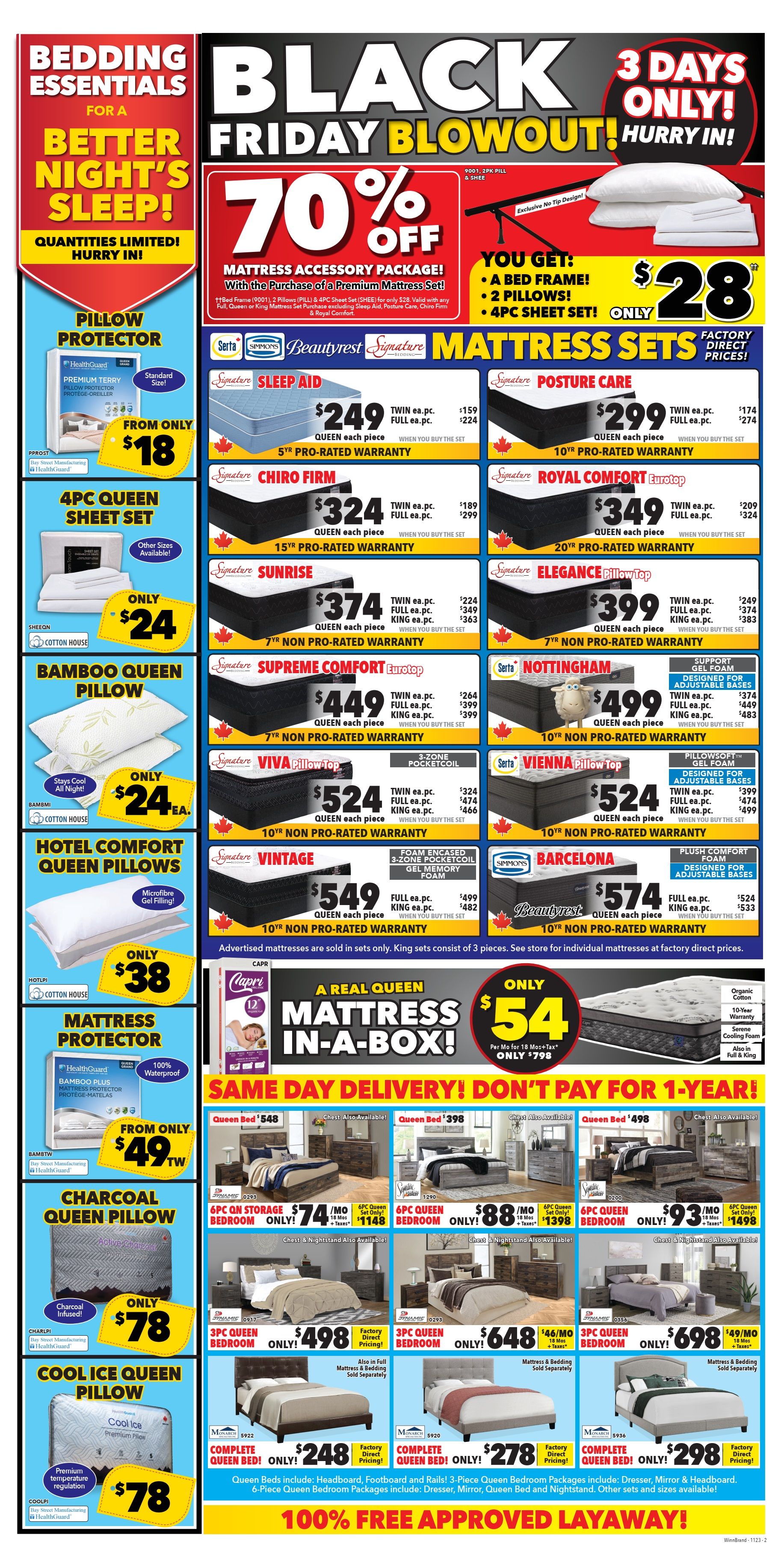 Surplus Furniture & Mattress Warehouse (Winnipeg, Brandon) Flyer November 20 to 26