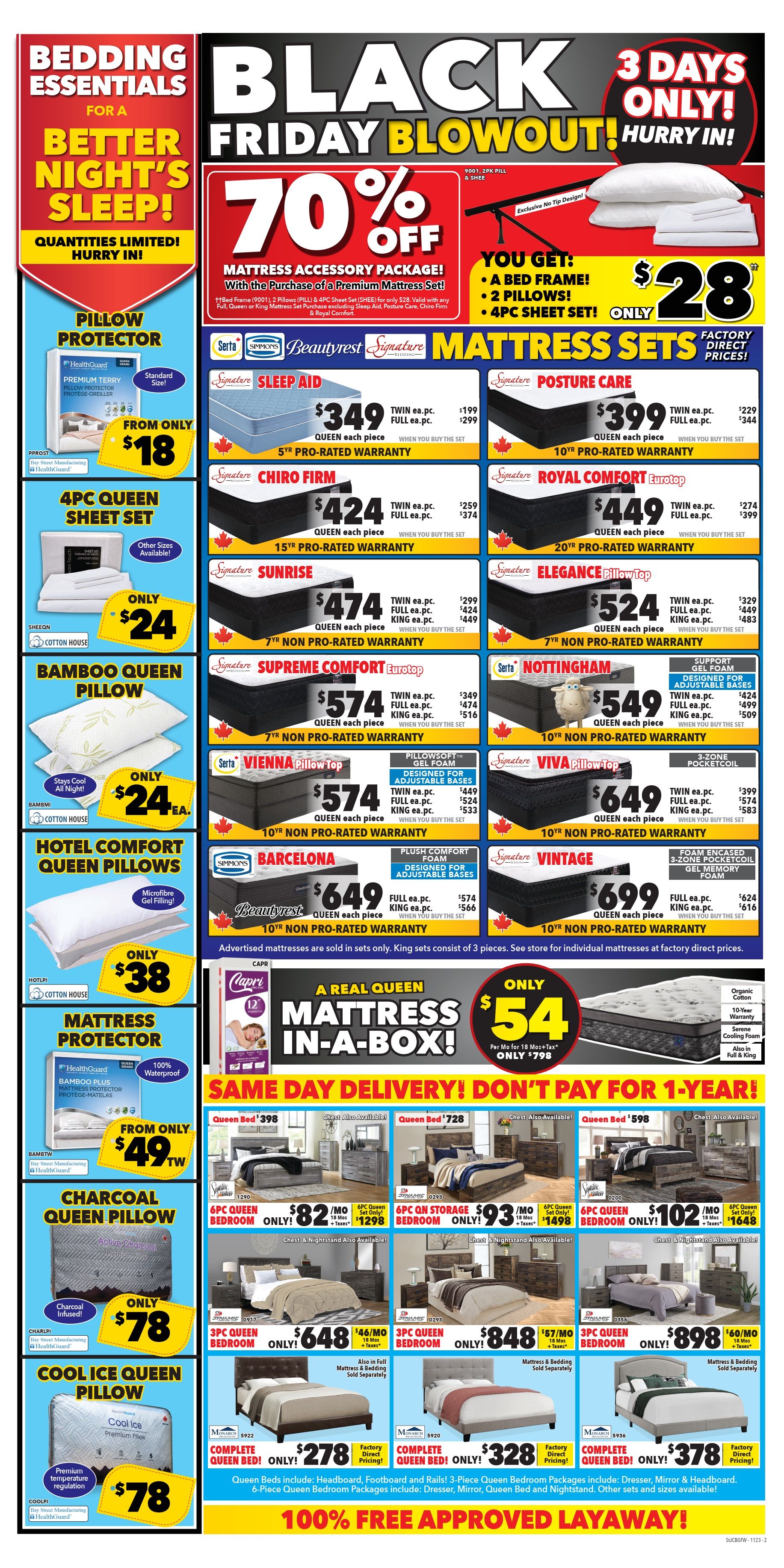 Surplus Furniture & Mattress Warehouse (St. John's, Corner Brook, Grand Falls Windsor) Flyer November 20 to 26