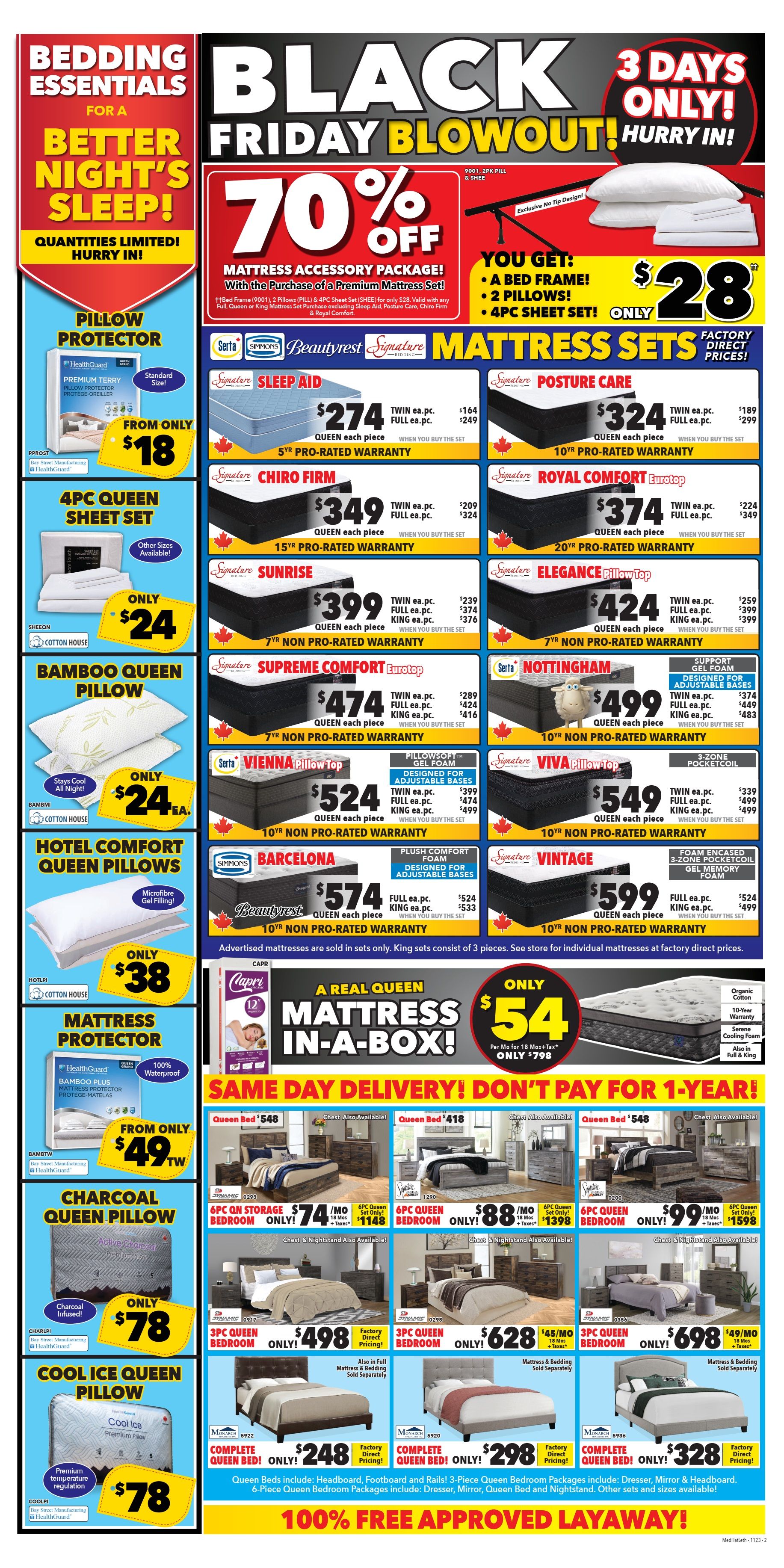 Surplus Furniture & Mattress Warehouse (Medicine Hat, Lethbridge) Flyer November 20 to 26