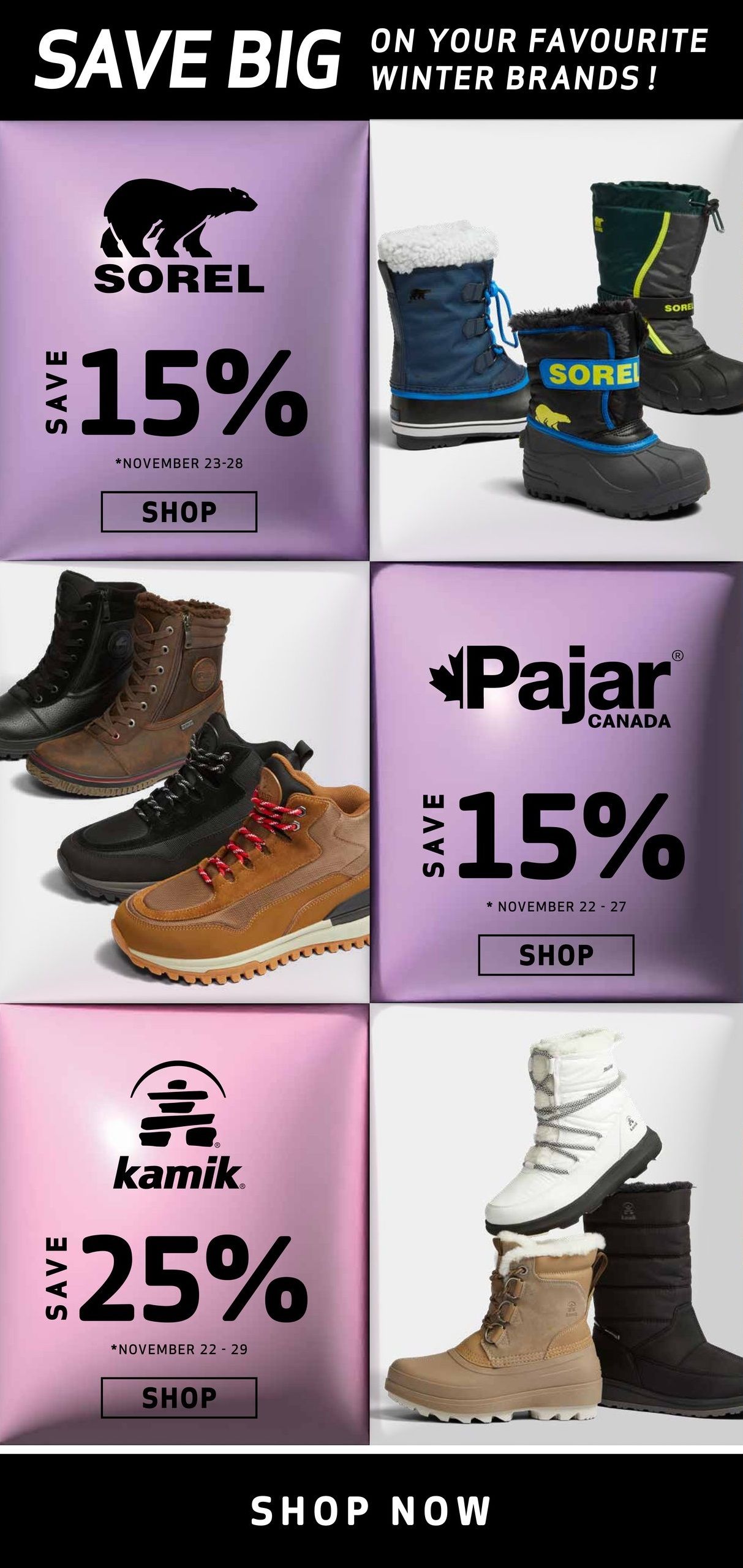 Globo Shoes Black Friday Flyer November 20 to 29