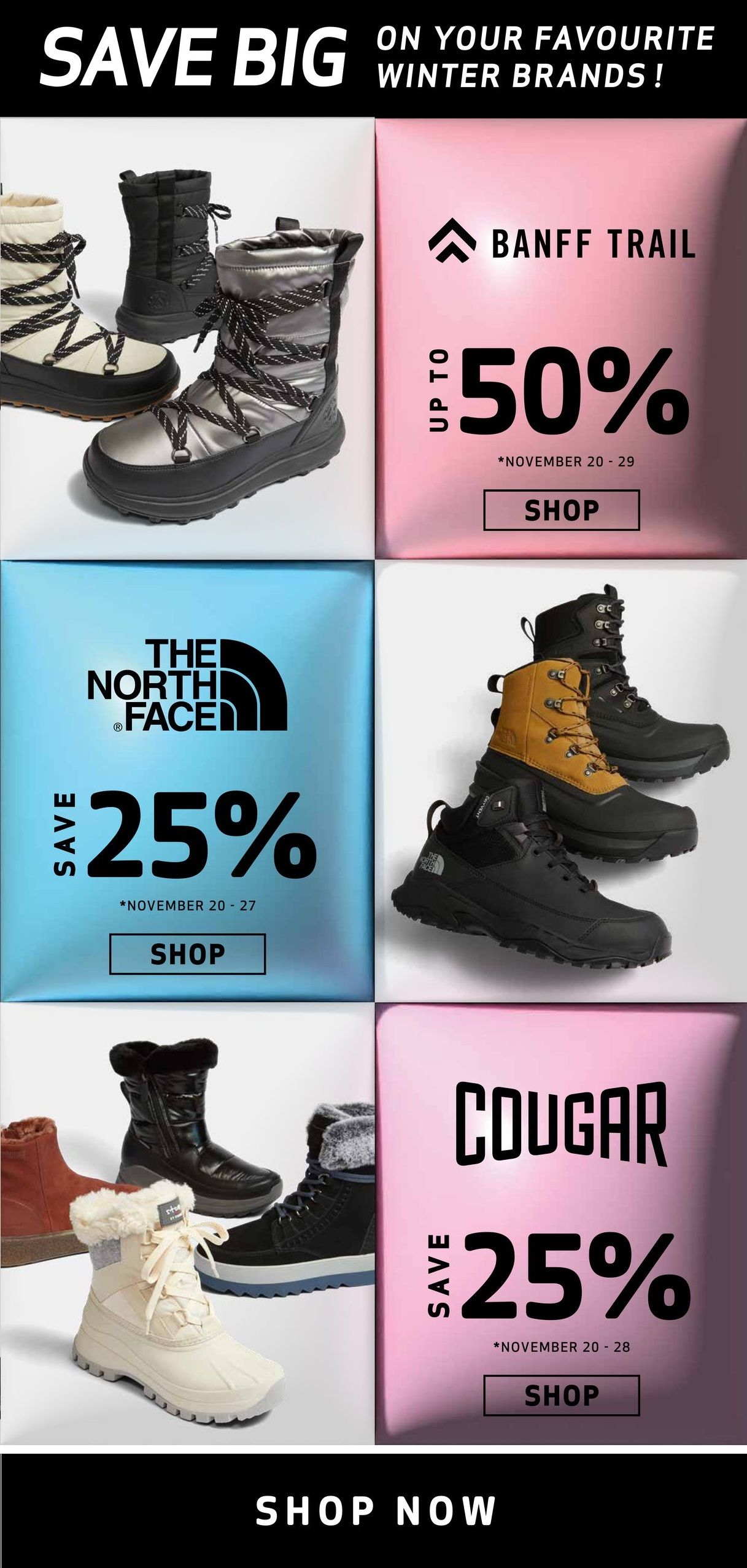 Globo Shoes Black Friday Flyer November 20 to 29