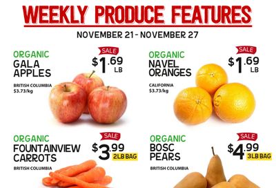 Pomme Natural Market Weekly Produce Flyer November 21 to 27