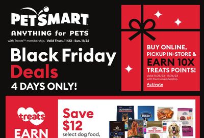 PetSmart Black Friday Flyer November 23 to 26, 2023