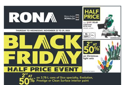 Rona (Atlantic) Black Friday Flyer November 23 to 29