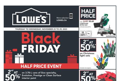 Lowe's (West) Black Friday Flyer November 23 to 29
