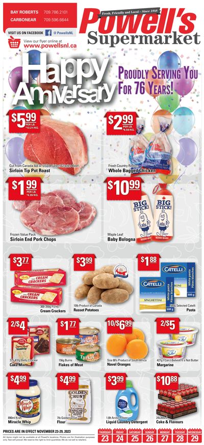 Powell's Supermarket Flyer November 23 to 29