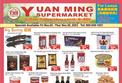 Yuan Ming Supermarket Flyer November 24 to 30