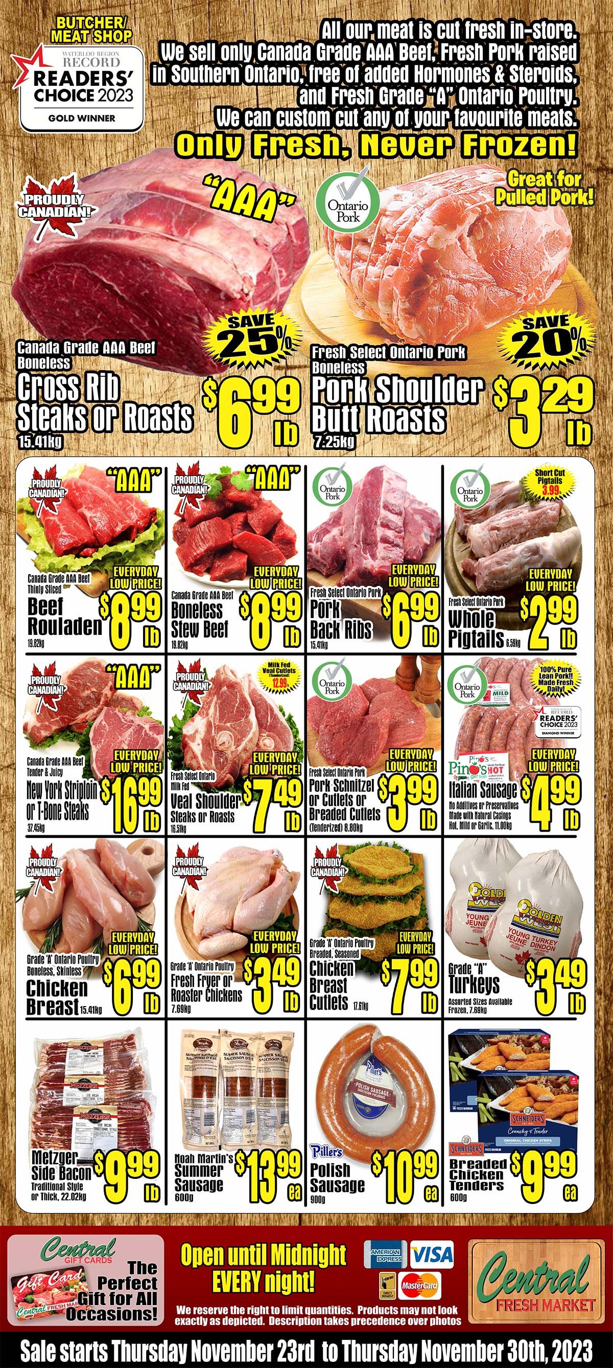 Central Fresh Market Flyer November 23 to 30