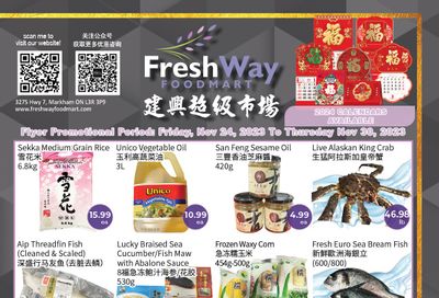 FreshWay Foodmart Flyer November 24 to 30