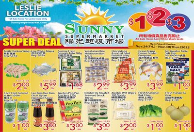Sunny Supermarket (Leslie) Flyer November 24 to 30