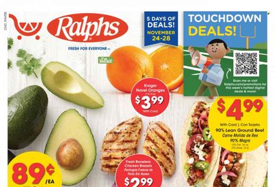 Ralphs (CA) Weekly Ad Flyer Specials November 24 to November 28, 2023