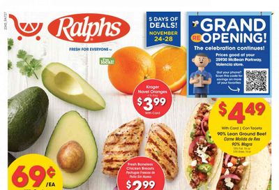 Ralphs (CA) Weekly Ad Flyer Specials November 24 to November 28, 2023