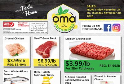 Oma Fresh Foods Flyer November 24 to 30