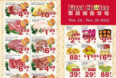 First Choice Supermarket Flyer November 24 to 30
