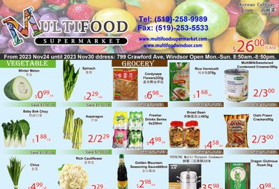 MultiFood Supermarket Flyer November 24 to 30