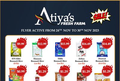 Atiya's Fresh Farm Flyer November 24 to 30