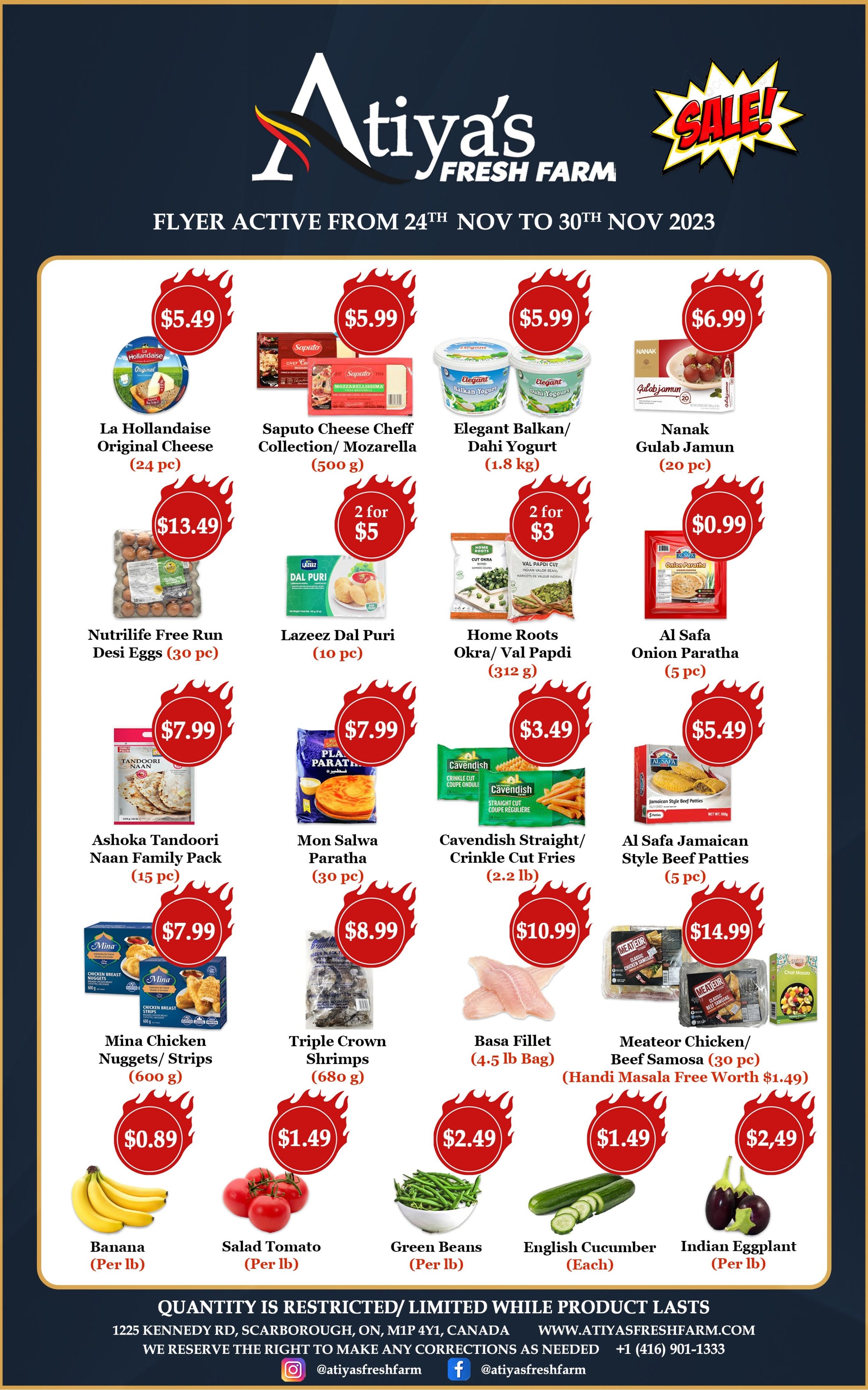 Atiya's Fresh Farm Flyer November 24 to 30