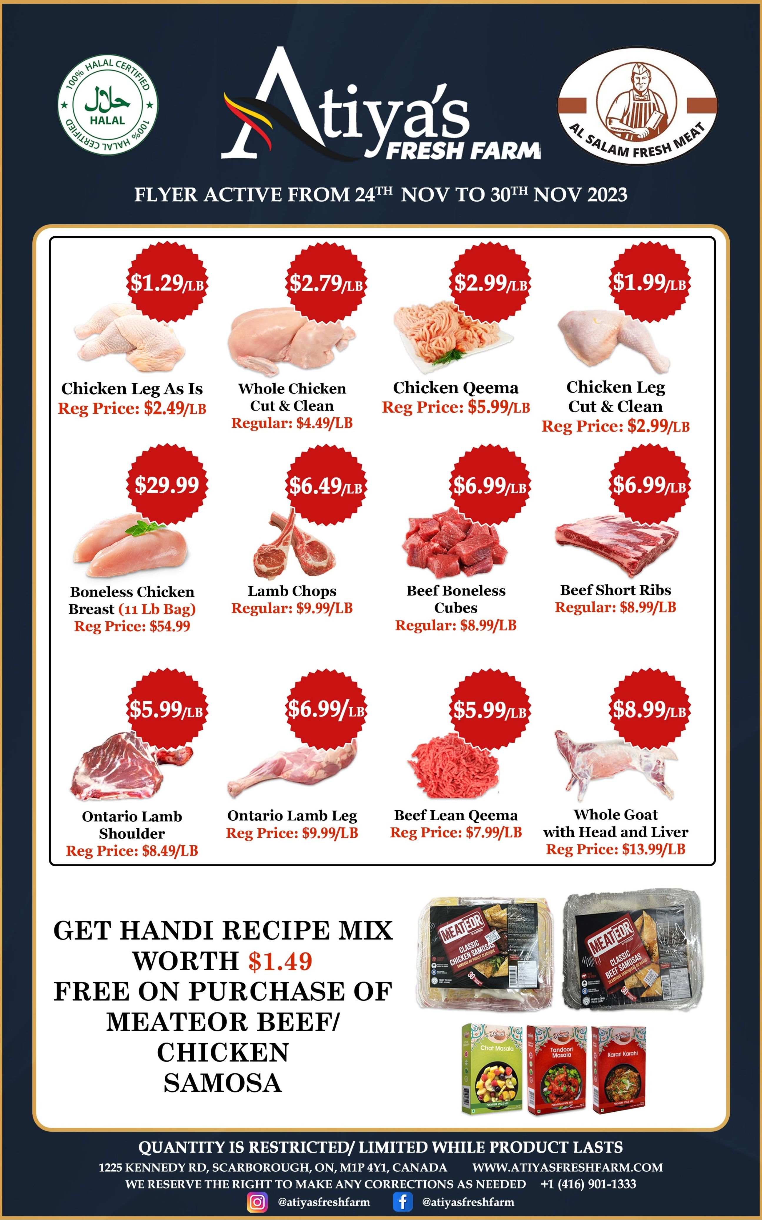 Atiya's Fresh Farm Flyer November 24 to 30